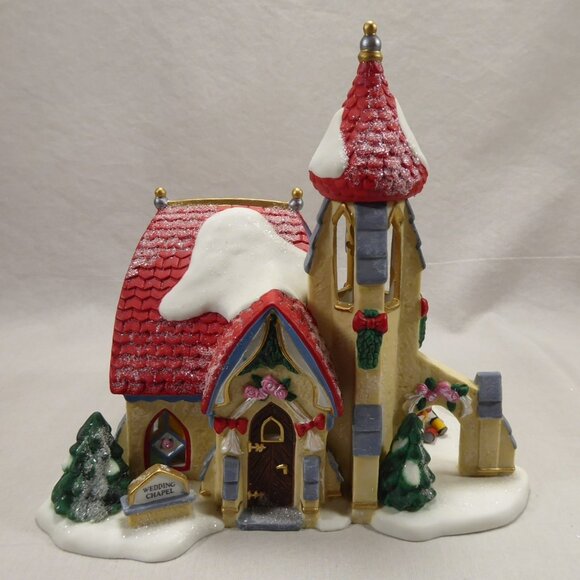 Dept 56 Wedding Bells Chapel Elf Land North Pole Series Christmas House Village - Picture 2 of 11
